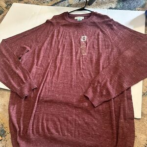 Mutual Weave Long Sleeve Pullover 2XLT Big & Tall Maroon $60 NWT